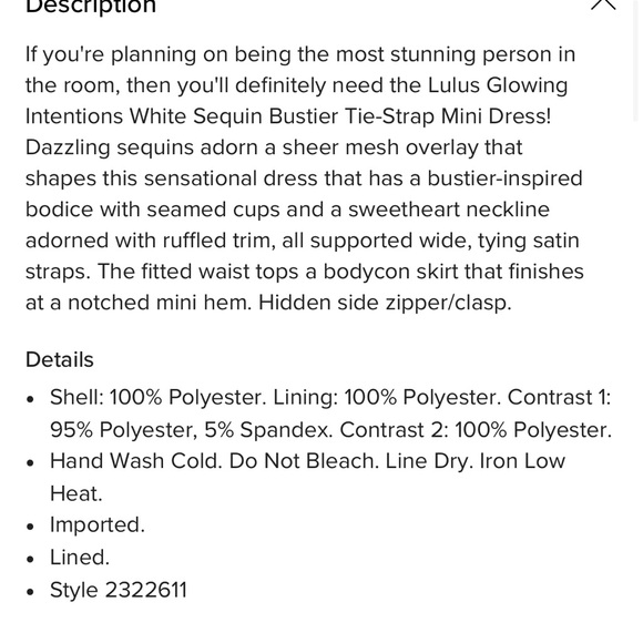 Lulus NWT Glowing Intentions White Sequin Bustier Tie-strap Mini Dress - Size S - Picture 4 of 15